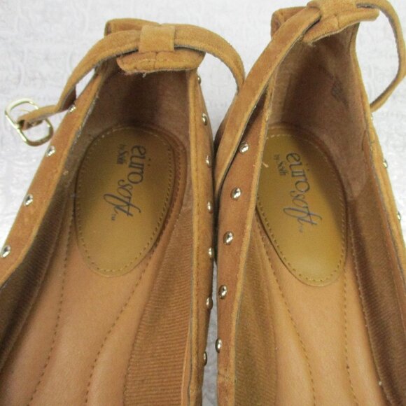 EURO SOFT Tan Block Heel Devi Pumps NWOT Size 9.5 - Picture 9 of 11